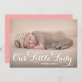 Unsere kleine Lady | Geburtsankündigung Ankündigung (Vorne/Hinten)