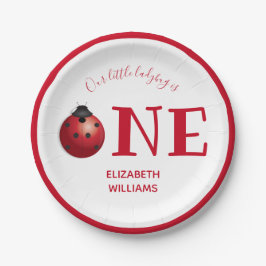Unsere kleine Ladybug eine erste Geburtstagsparty Pappteller
