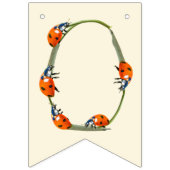 Unsere kleine Ladybug macht einen - den ersten Geb Wimpelkette (Erste Fahne)