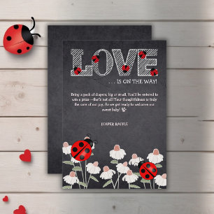 Unsere kleine Liebe Bug Chalkboard Babydusche Begleitkarte