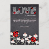 Unsere kleine Liebe Bug Chalkboard Babydusche Begleitkarte (Vorderseite)