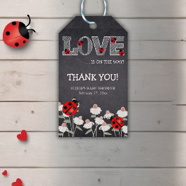 Unsere kleine Liebe Bug Chalkboard Babydusche Geschenkanhänger