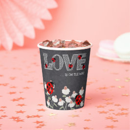 Unsere kleine Liebe Bug Chalkboard Babydusche Pappbecher