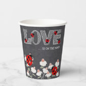 Unsere kleine Liebe Bug Chalkboard Babydusche Pappbecher (Vorderseite)