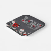 Unsere kleine Liebe Bug Chalkboard Babydusche Pappteller (Gewinkelt)