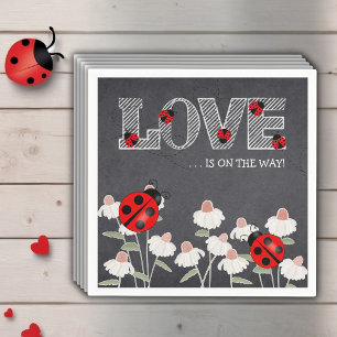 Unsere kleine Liebe Bug Chalkboard Babydusche Serviette