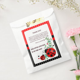 Unsere kleine Liebe Bug Red Black Baby Dusche Geschenktütchen