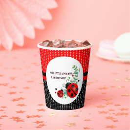 Unsere kleine Liebe Bug Red Black Baby Dusche Pappbecher