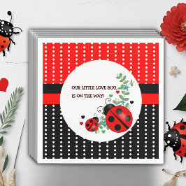 Unsere kleine Liebe Bug Red Black Baby Dusche Serviette