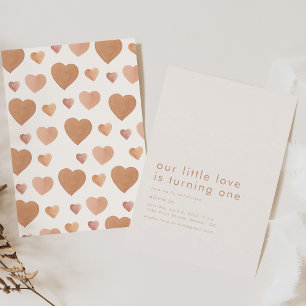 Unsere kleine Liebe macht einen Geburtstag einlade Einladung