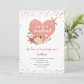 Unsere kleine Liebe wird eines Geburtstages Einladung (Stehend Vorderseite)