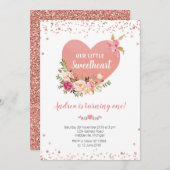 Unsere kleine Liebe wird eines Geburtstages Einladung (Vorne/Hinten)