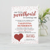 Unsere kleine Liebe zum ersten Geburtstag Einladung (Stehend Vorderseite)