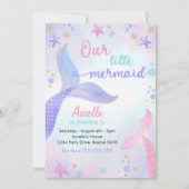 Unsere kleine Meerjungfrau 3. Geburtstagsparty Einladung (Vorderseite)