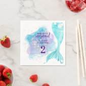 Unsere kleine Meerjungfrau-Foto-Geburtstagspartei Serviette (Beispiel)