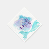 Unsere kleine Meerjungfrau-Foto-Geburtstagspartei Serviette (Ecke)