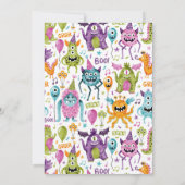 Unsere kleine Monster erste Geburtstagsparty Einladung (Rückseite)