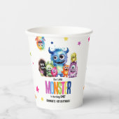 Unsere kleine Monster-Geburtstagsparty Pappbecher (Vorderseite)