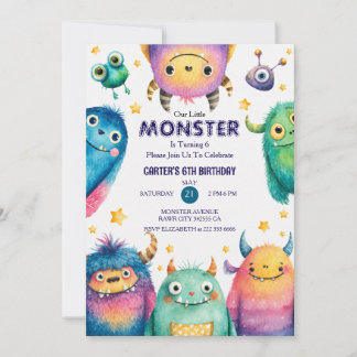 Unsere kleine Monster-Laune-Kindergeburtstagsfeier Einladung