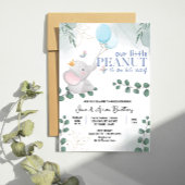 Unsere kleine Peanut Niedliche Elaphant Baby Boy D Einladung