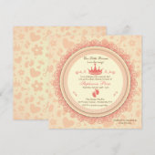 Unsere kleine Princess Babydusche Einladung (Vorne/Hinten)