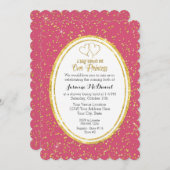 Unsere kleine Prinzessin Bokeh Sparkle Glitzer Con Einladung (Vorne/Hinten)