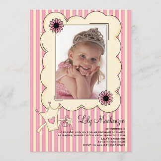 Unsere kleine Prinzessin Foto Birthday Invitation Einladung