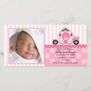 Unsere kleine Prinzessin-FOTO-Geburtserklärung Ankündigung