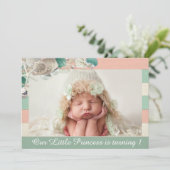 Unsere kleine Prinzessin Geburtstag niedliche köni Einladung (Stehend Vorderseite)