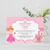 Unsere kleine Prinzessin-Geburtstagsfeier (RE) Einladung (Stehend Vorderseite)