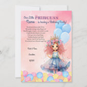 Unsere kleine Prinzessin-Geburtstagsparty Einladung (Vorderseite)