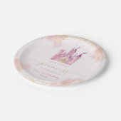 Unsere kleine Prinzessin Königliche Burg Geburtsta Pappteller (Schrägansicht)