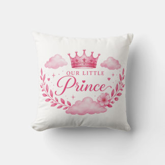 Unsere kleine Prinzessin Pink Crown Baby Mädchen Kissen