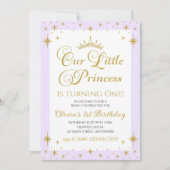 Unsere kleine Prinzessin Royal Gold und Blue zum G Einladung (Vorderseite)