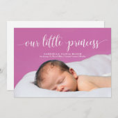 Unsere kleine Prinzessin-Script-Ankündigung zur Ge Ankündigung (Vorne/Hinten)