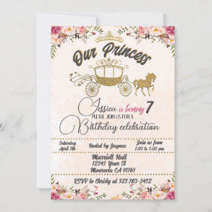 Unsere kleine Prinzessin zum Geburtstag Einladung