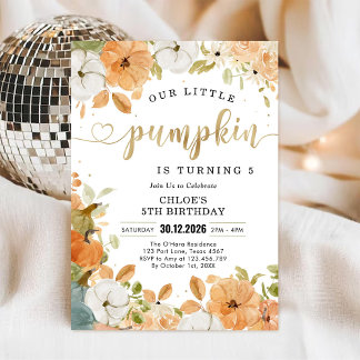 Unsere kleine Pumkin 1. Geburtstagseinladung Einladung