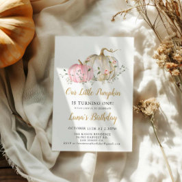 Unsere kleine Pumpkin 1. Geburtstag Einladung