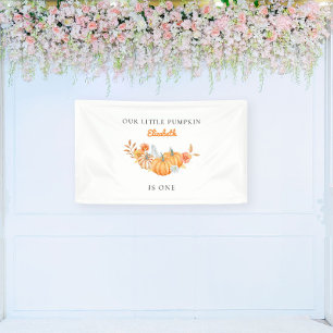 Unsere kleine Pumpkin 1. Geburtstag Flora Wasserfa Banner