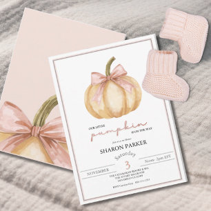 Unsere kleine Pumpkin auf der Way Fall Baby Dusche Einladung