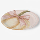 Unsere kleine Pumpkin auf der Way Fall Baby Dusche Pappteller (Schrägansicht)