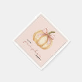 Unsere kleine Pumpkin auf der Way Fall Baby Dusche Serviette (Ecke)