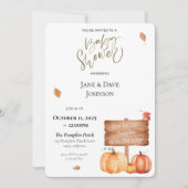 Unsere kleine Pumpkin Baby Dusche Einladung (Vorderseite)