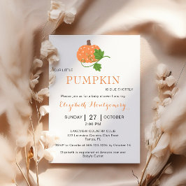 Unsere kleine Pumpkin Baby Dusche Einladung