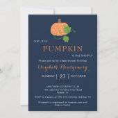 Unsere kleine Pumpkin Baby Dusche Einladung (Vorderseite)