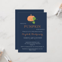 Unsere kleine Pumpkin Baby Dusche Einladung