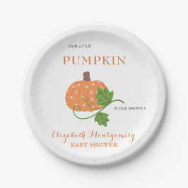 Unsere kleine Pumpkin Baby Dusche Einladung Pappteller