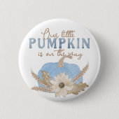 Unsere kleine Pumpkin Blue Baby Duschtaste Button (Vorderseite)