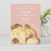 Unsere kleine Pumpkin BOHO Mauve Baby Girl Dusche (Stehend Vorderseite)