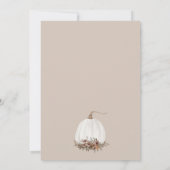 Unsere kleine Pumpkin erste Geburtstagseinladung Einladung (Rückseite)